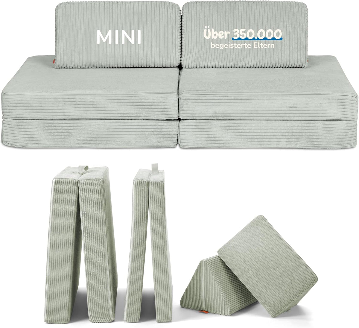 Sofa Mini Spiel, für Kinder - Mini für kreatives Spielen, Modulare Spielcouch, Waschbarer Bezug, Robust & Langlebig