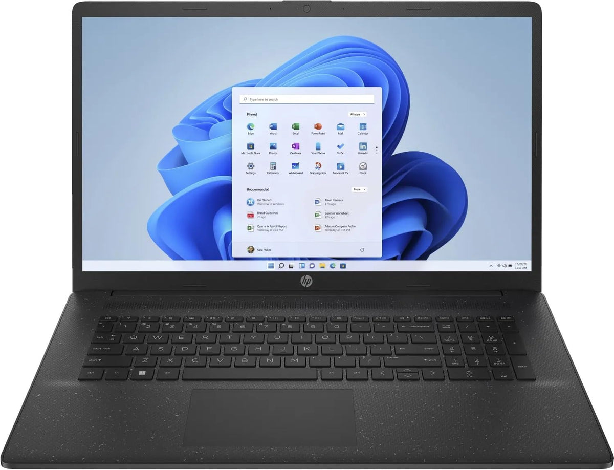 HP Normale Laptops, 17, 3 Zoll Full HD Display, Intel N4500, 2 x 2.80 GHz, 512 GB SSD, Intel UHD Graphics, Norton 360, Windows 11