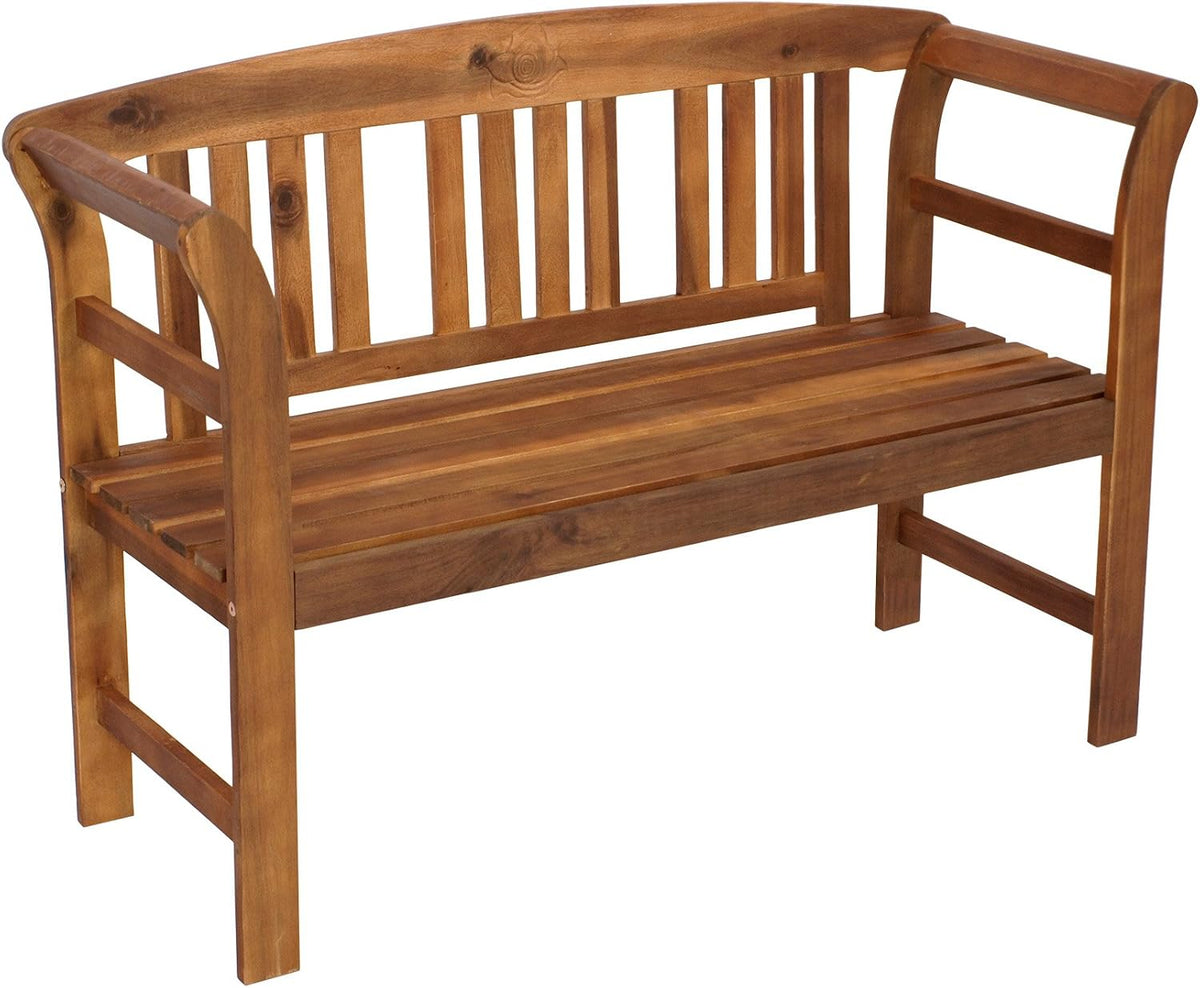 Sitzbank, Landhausbank Gartenbank Rosario aus Akazienholz geölt, 2-sitzig 120cm, FSC-Zertifiziert, DEGAMO