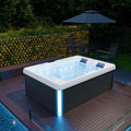 Tronitechnik Whirlpool-Badewanne, Outdoor Whirlpool Spa ELBA Außen Whirlpool weiß 210cm x 150cm mit Heizung, Hydromassage
