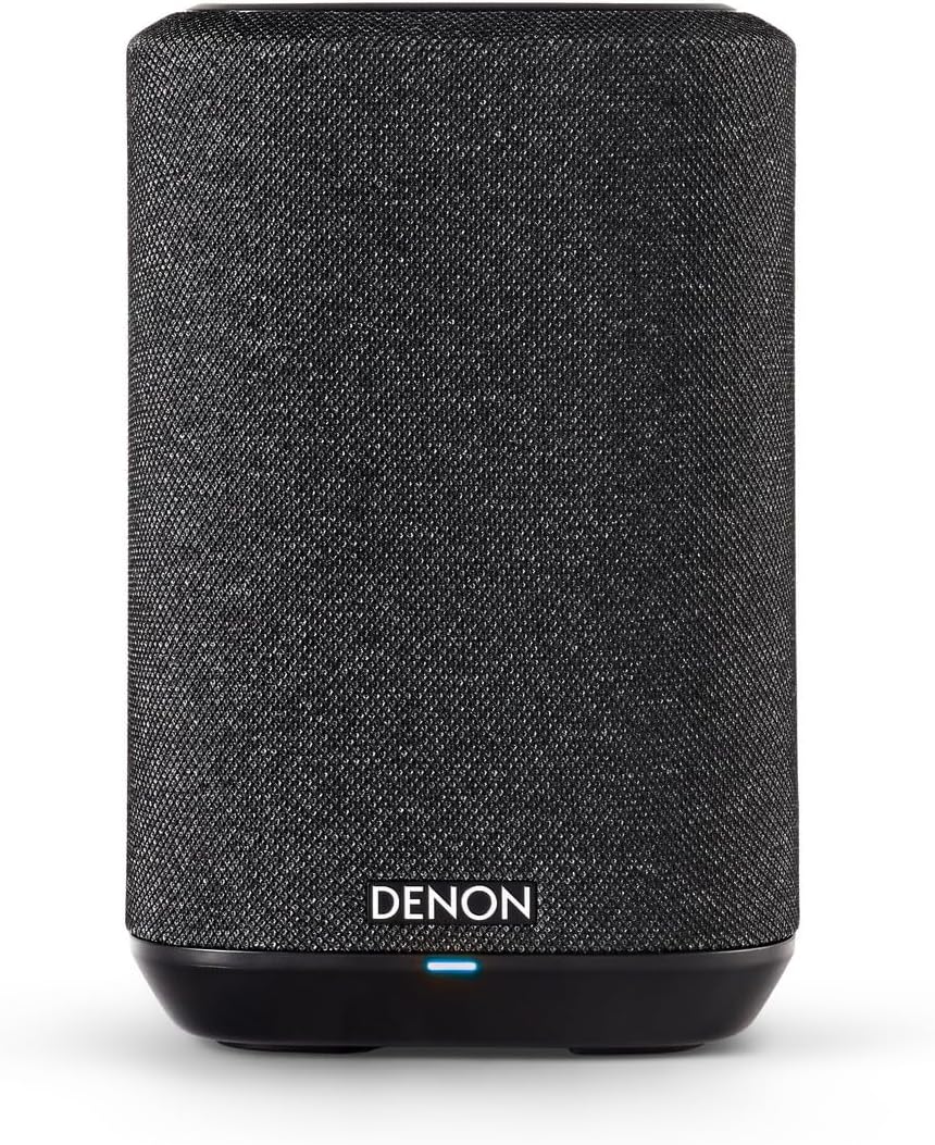 Denon Tragbare Bluetooth-Lautsprecher, Home 150 NV Wireless-Lautsprecher mit HEOS, Schwarz