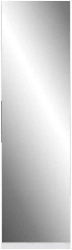 Schuhschrank Calma, mit 1 Spiegeltür, Holzwerkstoff, Weiß, 180 × 50 × 20 cm, Forte
