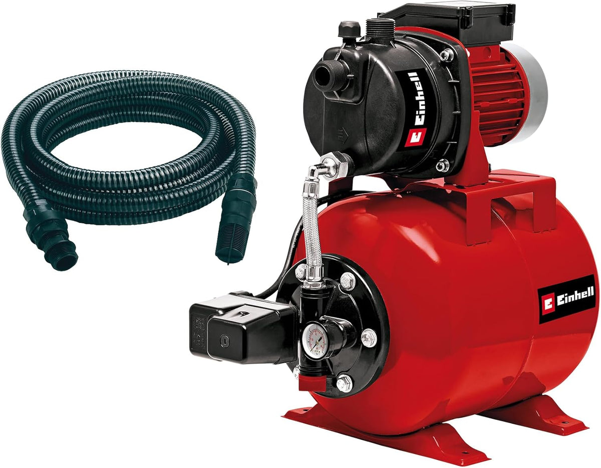Einhell Hochdruckpumpen, Hauswasserwerk GC-WW 6538 (650 W, 6 bar Druck, 3.800 l/h Förderleistung, integrierter Druckschalter, Manometer, 20l Behälter)