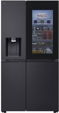 LG Kühl-Gefrierkombination, GSXE91EVAD Side-by-Side Kühlschrank mit Gefrierfach (628 L, Energieklasse D) mit InstaView, Door-in-Door