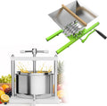 AufuN Saft- & Zitruspressen, Obstpresse 12L Manuell Saftpresse Edelstahl Weinpresse + 7L Obstmühle