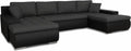 Sofa Wohnlandschaft mit Schlaffunktion Faris U-Form - Couch Schlaf, mit Bettkasten, Couchgranitur mit Bettfunktion, Big Sofa
