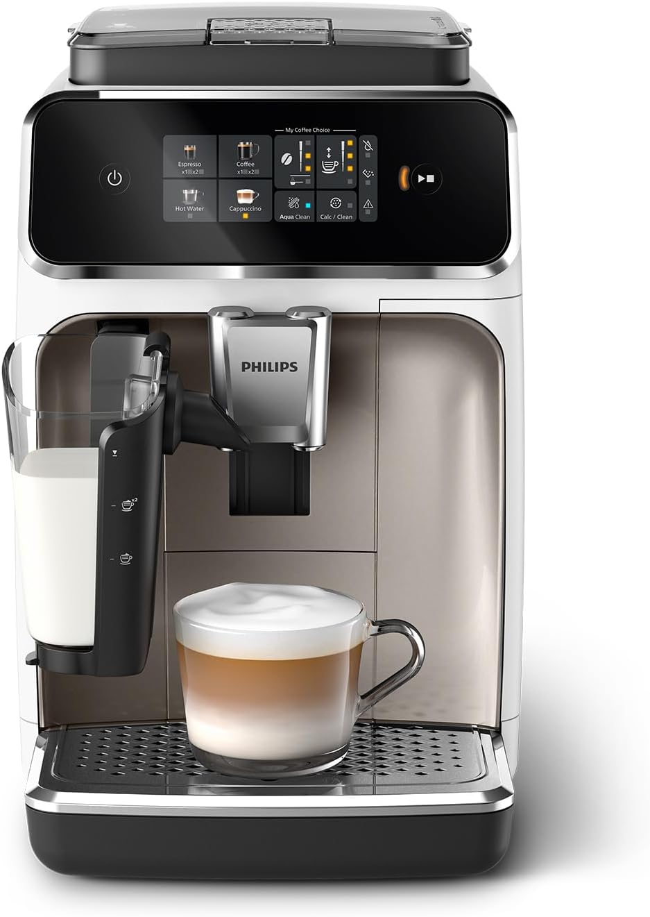 PHILIPS Kaffeevollautomat,   Kaffeevollautomat LatteGo 2300 Serie, Weiß, 4