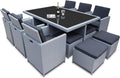 Ragnarök-Möbeldesign 8 GARANTIE Heimdall Premium PolyRattan - Deutscher Hersteller - Jahre - Aluminium Gartenmöbel Essgruppe