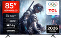 TCL 85T8D LED 85 QD-Mini Zoll Fernseher, 4K Smart TV, Google TV, 144 Hz