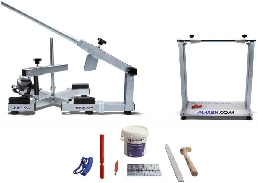 MAX2H.COM Reifenmontagemaschinen, MAX2H® Reifenmontiergerät MG-X mit Wuchtbock Plus und Starterpaket (Klebegewicht grau)