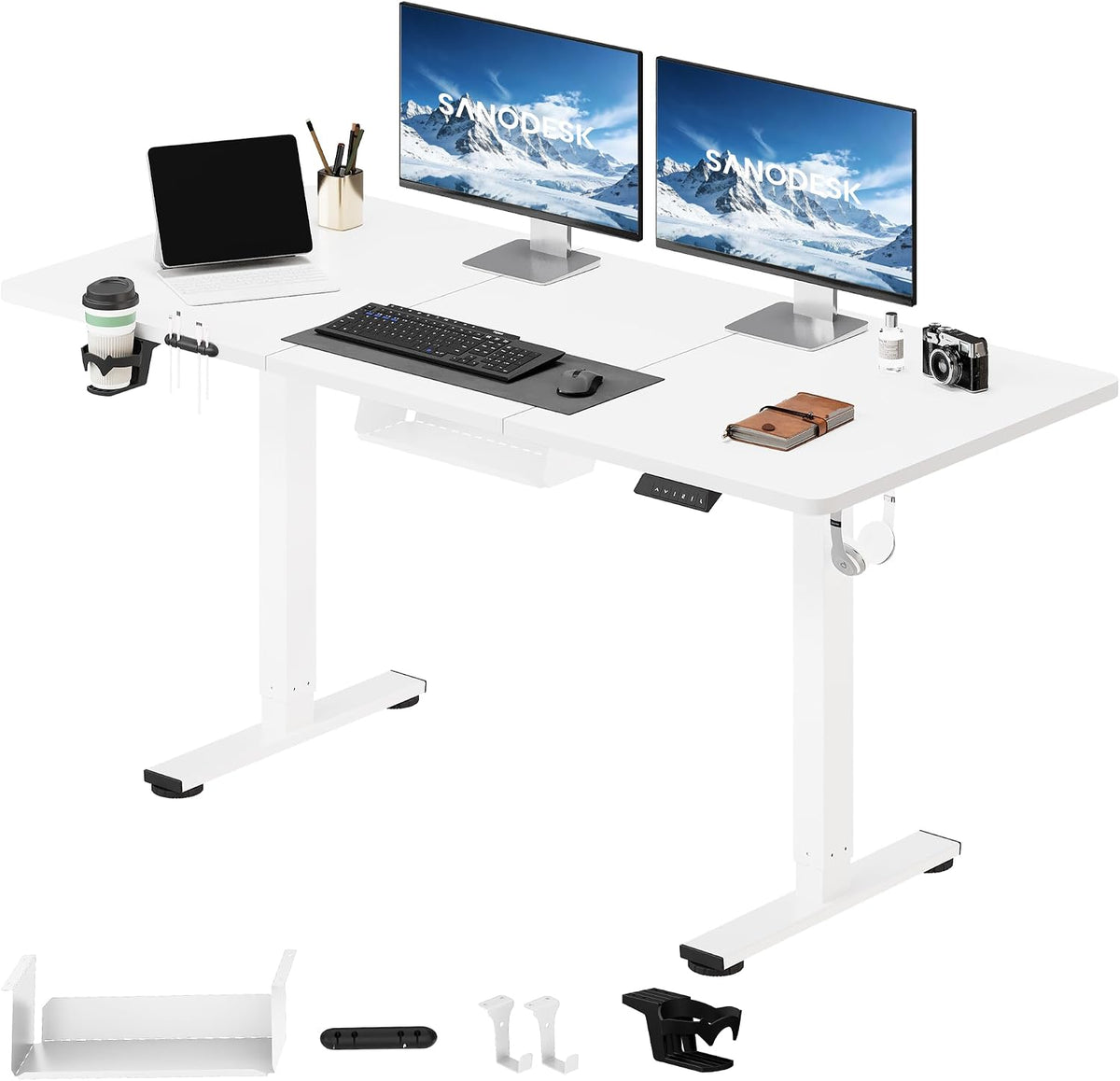 Schreibtisch Höhenverstellbarer, elektrisch 140 × 60 cm, SANODESK