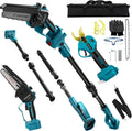 panthem Akku Hochentaster Ast Kettensäge, Teleskop 4 IN 1 kompatibel mit Makita 18V