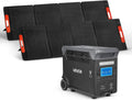 VEVOR Tragbare Powerstation, mit 2 Stk. 200-W-Solarpanels, 3000-W-Solargenerator, 3072-Wh-LiFePO4-Akku & 13 Ausgängen, Ideal für Notfälle zu Hause