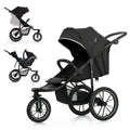 Kinderkraft Buggys, HELSI 2 Buggy bis 27 kg, Buggy ab geburt, Laufkinderwagen mit große Luftreifen, Liegefunktion, Verstellbarer Elterngriff
