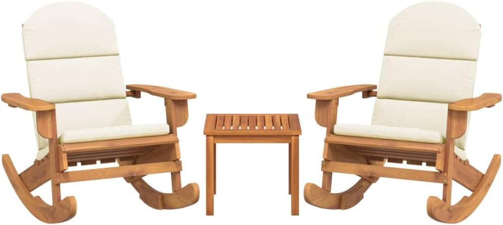 Gartenmöbel-Set, 3-TLG. Garten-Lounge-Set Adirondack Massivholz Akazie, vidaXL