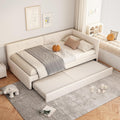 Bett Polster, Schlafsofa 90 × 200 cm, Einzelbett mit Ausziehbett, L-förmiges Gästebett Daybett Tagesbett, Bettgestell mit Lattenrost, Samt