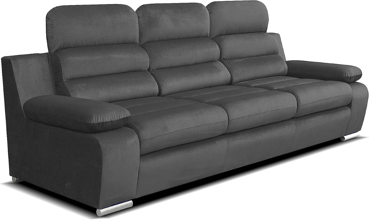 Sofa Amber Schlaf, 3-Sitzer Kronos Anthrazit, Robin Inspire