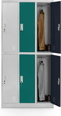 Aufbewahrungsschrank, Umkleideschrank Metall, Spindschrank mit 6 Fächern, abschließbar, Jan Nowak