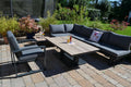 Sessel 150x90cm HPL 1 edle Ecklounge Gartenlounge Baltimore I unempfindlicher Lift Tisch höhenverstellbar + Lounge, bomey