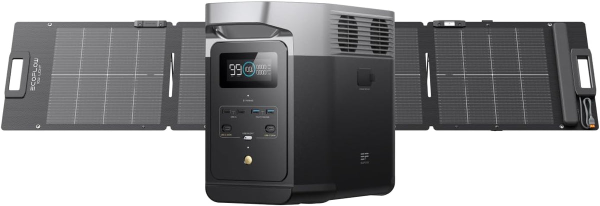 EF ECOFLOW DELTA 2 tragbare Powerstation, mit 110W Solar Panel