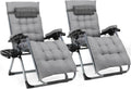 Liege Sonnen, 2er Set, Gartenliege, Liegestuhl klappbar, Tragfähigkeit 160KG, Abnehmbares Sitzkissen, Verstellbare Rückenlehne