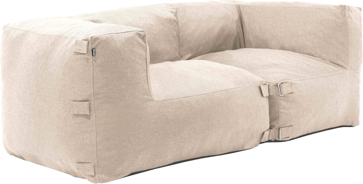 Oviala Essgruppe, Gartenmöbel, modular, mit 2 Ecksesseln, Beige, Mixi