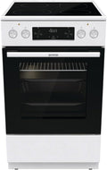 Gorenje GECS5C 60 WPA Elektro-Standherd mit Glaskeramik- Kochfeld, 50cm, 70 Liter, GentleClose, Schnellaufheizung, AirFry, ExtraSteam, Teleskopauszüge