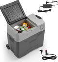 Kühlschrank 50L 12V 24V 230V Kompressor Kühlbox tragbarer, elektrische Gefrierbox klein Gefrierschrank bis -20 °C für Auto camping, Lkw