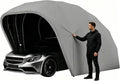 BEDCKCC Carports, Halbautomatischer Faltgarage Auto, Faltbarer Mobile Zeltgarage aus Edelstahl, 600D Oxford-Gewebe Garagenzelt mit Schloss