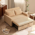 Sofa Schlaf, 2-Sitzer, 3-in-1 ausziehbares Sofa Bett, Cordstoff Schlafcouch mit Verstellbarer Rückenlehne und Seitentaschen
