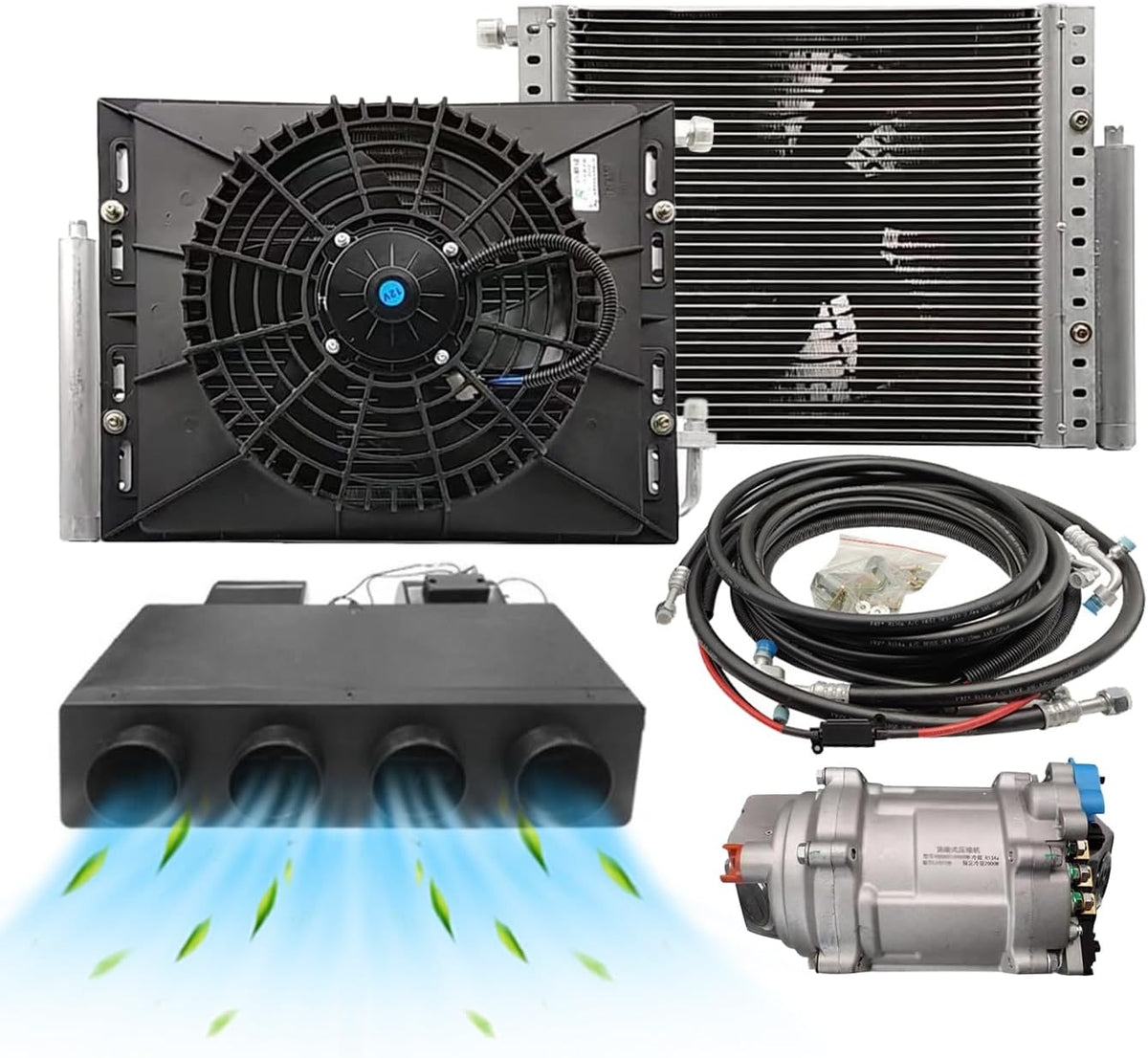 Generic Gouku Universal- Klimaanlage, 12 V, nur Kühlfunktion, universelle Passform, Van, Taxi, automatische Wohnmobile, LKW, elektrisch, AC
