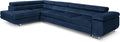 Sofa Eck, mit Schlaffunktion PASTI XL L-Form, Sofa Couch mit Bettkasten, Couch Eckcouch, Schlafsofa für Wohnzimmer Couch mit Schlaffunktion (Blau