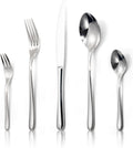 Alata Bestecksets, Vienna 18/10 Edelstahl Poliert, Besteck Set 12 Personen, Essbesteck 60 teilig, Glänzend, Spülmaschinenfest