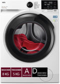 AEG Waschmaschine, Serie 7000 Waschtrockner, Waschen 8 kg, Trocknen 5 kg, LWR7AMZ48WD