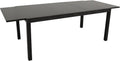 Gartentisch, Ausziehtisch ELBA XXL, 200/300 × 110cm, Aluminium anthrazit + Glas schwarz, Outdoor, DEGAMO