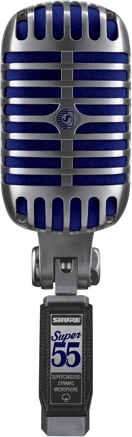 Shure Dynamische Mikrofone, Super 55 Deluxe Vocal Microfon - Vintage Supercardioid Dynamic Unidyne Mic, legendärer Look