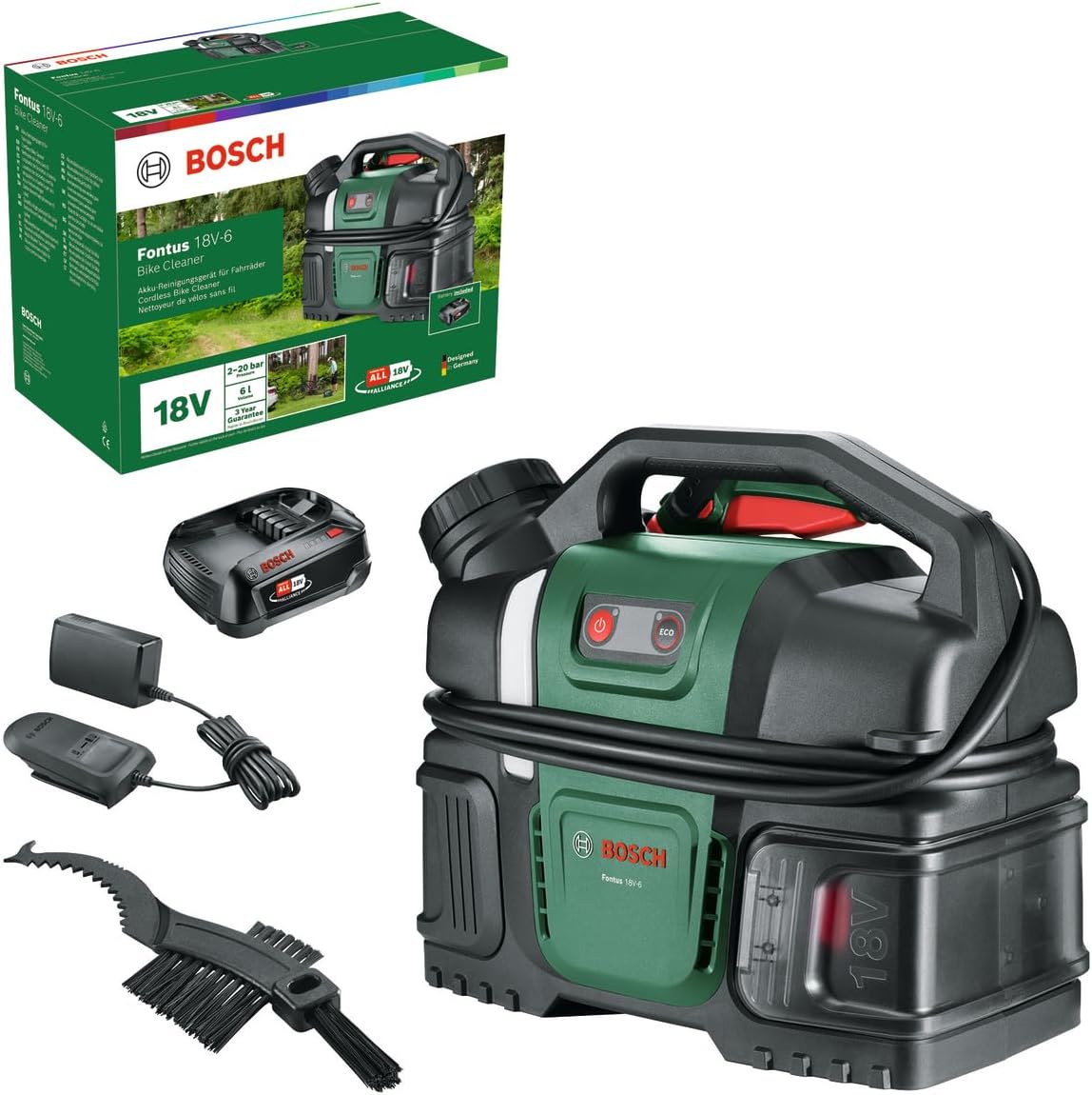 Bosch Hochdruckreiniger, Akku-Druckreiniger Fontus 18V-6 für Fahrräder
