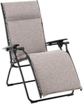 Relaxsessel, MOBILIER - Gepolsterte Zero-Gravity-Relaxliege-Garten - Evolution - Niksen - Grau Cendre LFM5398_A005-5 Jahre Garantie, Lafuma