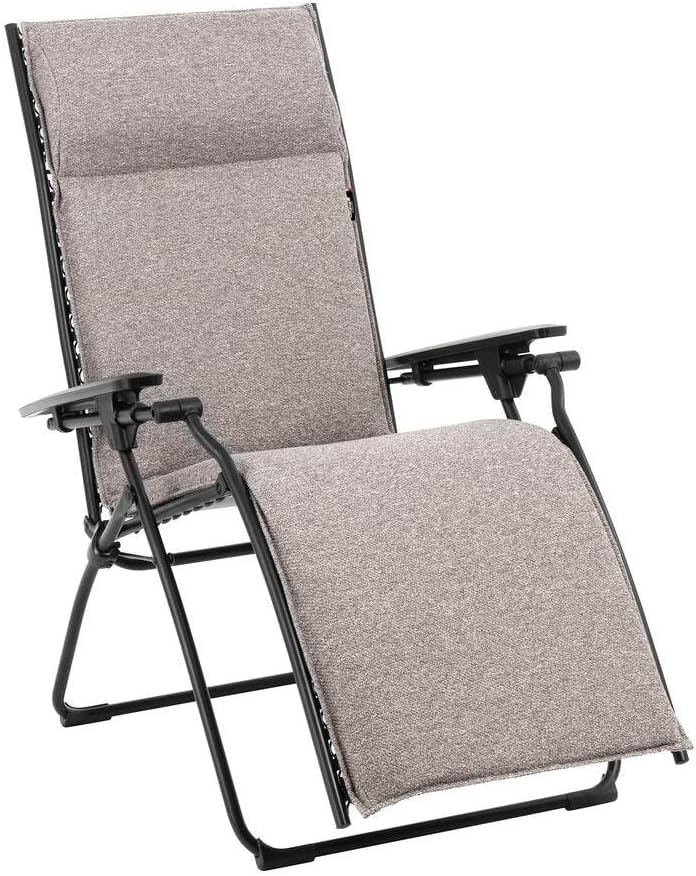 Relaxsessel, MOBILIER - Gepolsterte Zero-Gravity-Relaxliege-Garten - Evolution - Niksen - Grau Cendre LFM5398_A005-5 Jahre Garantie, Lafuma