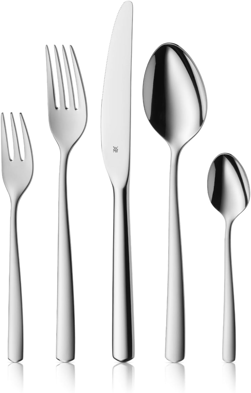 WMF Bestecksets, Boston Besteckset 60-teilig für 12 Personen, Cromargan Edelstahl 18/10, poliert und rostfrei, spülmaschinenfest