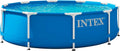Intex Stahlrahmenpool, 28200NP, Aufstellpool Metal Frame Rund, 4485 L, Stahl und PVC, Blau, 305x76 cm
