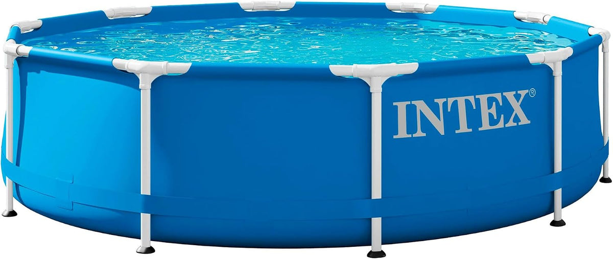 Intex Stahlrahmenpool, 28200NP, Aufstellpool Metal Frame Rund, 4485 L, Stahl und PVC, Blau, 305x76 cm