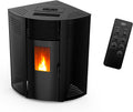 Sannover Thermique Pelletheizungen, Eckpelletofen Iseos 12, 2 kW wasserdicht schwarz