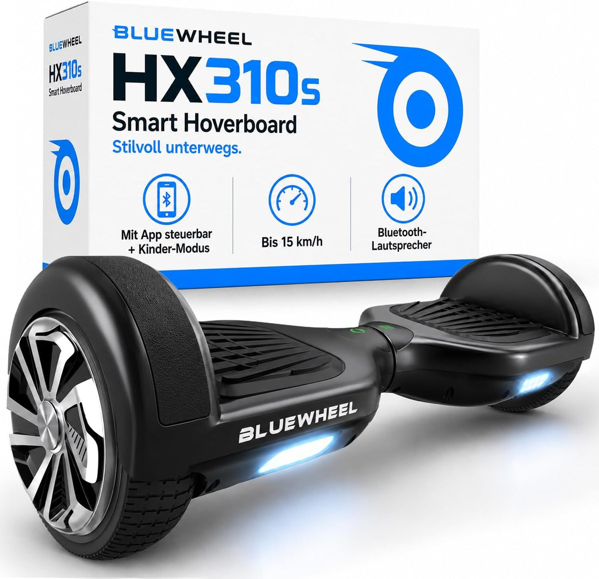 Bluewheel Electromobility Self-Balancing Scooters, HX310s Hoverboard 6, 5 Zoll, 700W Dual Motor, Bluetooth, App, LED