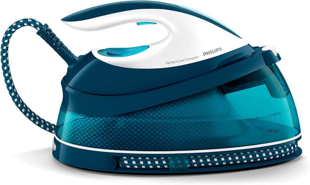 PHILIPS Domestic Appliances Perfect Care Compact Dampfbügelstation, OptimalTemp Technologie, 120 g/min Dauerdampf, 2400 Watt, 5 bar Druck