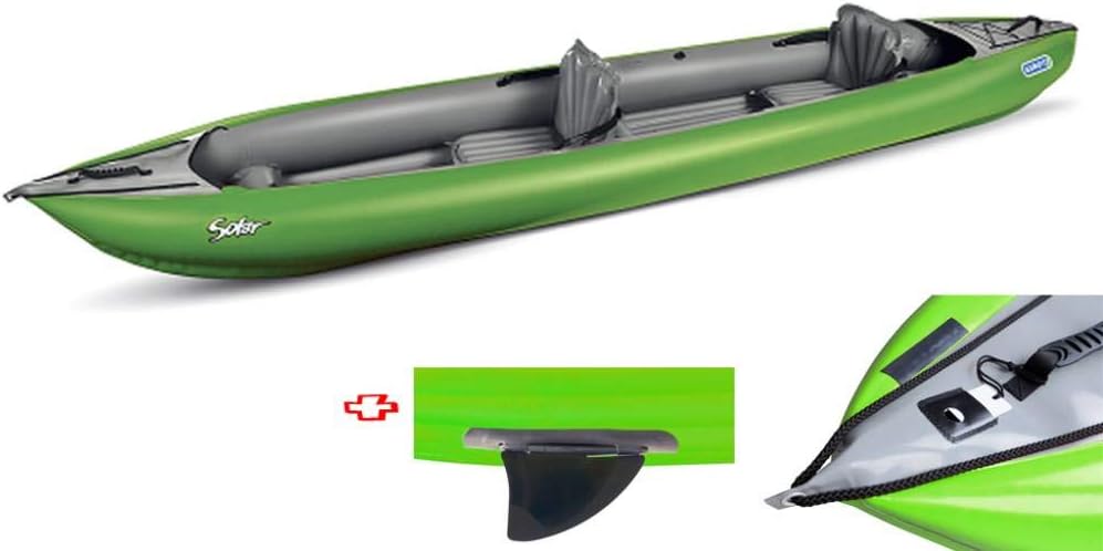 Gumotex Kanus, - Aufblasbares Kanu Solar/019 grün mit Flosse 045383-G (1C/11C)