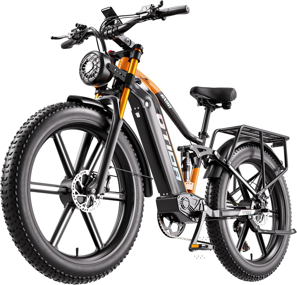 OTIDA E-Bike-Akku, Doppelter Motor 190 N.m E Bike Herren Damen Elektrofahrrad, Ebike 48V 20Ah Akku bis 140km