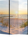LUMASOUL Paravants & Raumteiler, Paravent Raumteiler Innen einseitig Bedruckt 135x172 cm Meer Natur