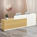 CCUKTFN Rezeptionstheken, Empfangstheke mit Stauraum und offenen Fächern, Empfangstresen für Empfang, 100, 240 cm Tresen für Geschäft, Salon, Studio