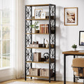 Bücherregal, mit 6 Ebenen, 180 cm, industrieller Metallrahmen, Ausstellungsregal für Heimbüro und Schlafzimmer, moderne Möbel für kleine Räume